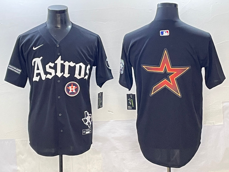 Men Houston Astros blank black MLB Nike 2025 jersey style 12